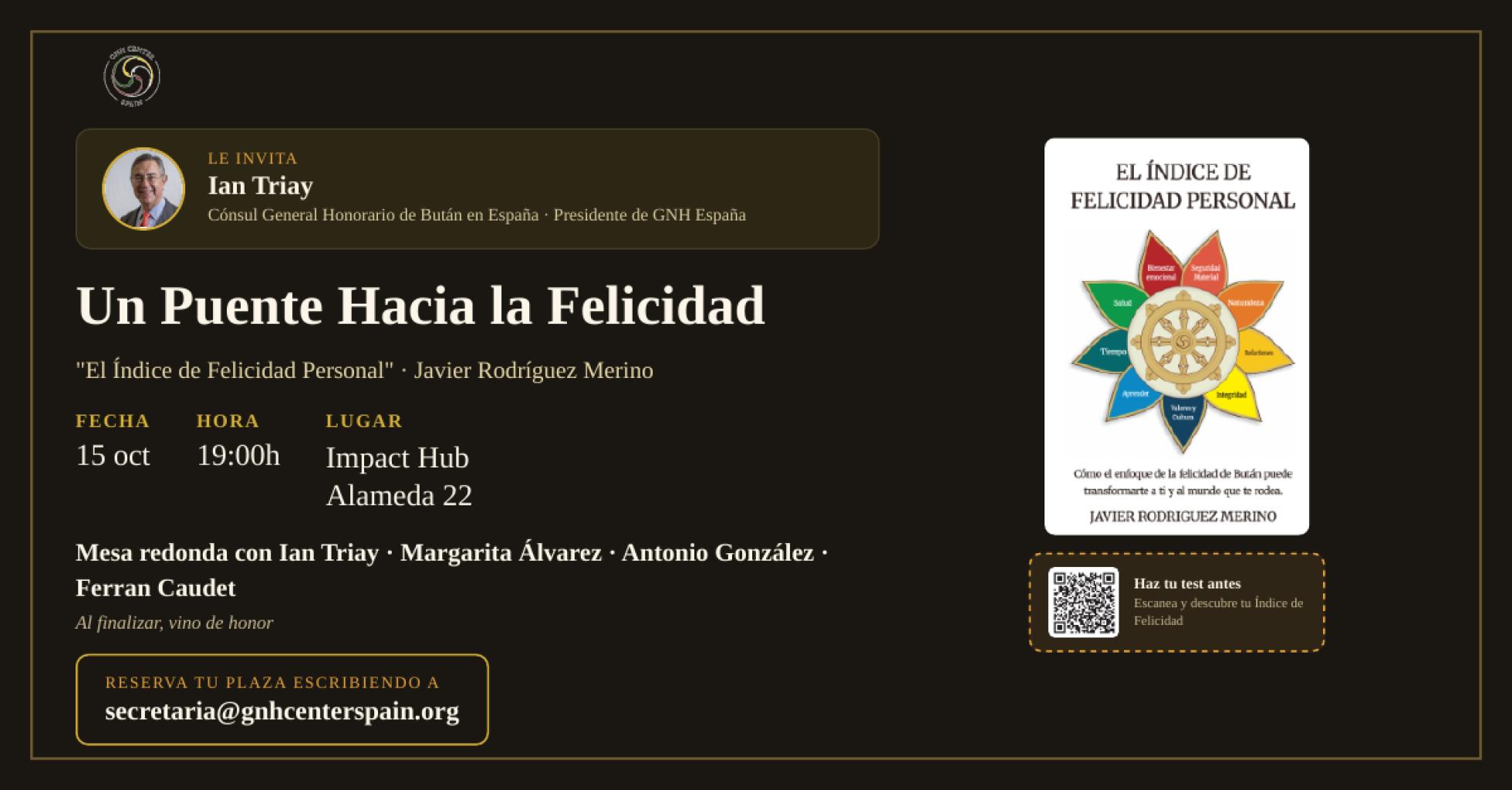 A Bridge Toward Happiness — Book Launch, Madrid, October 15 3036